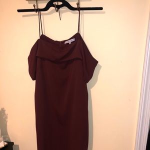 Naked zebra maroon dress
